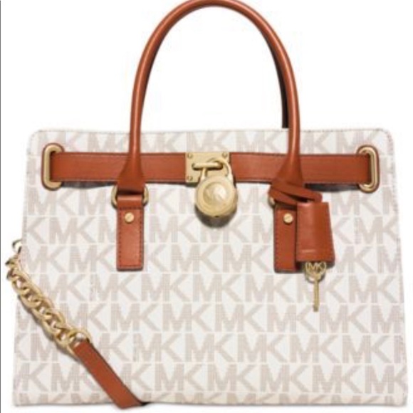 Michael michael kors hamilton signature satchel Clearance